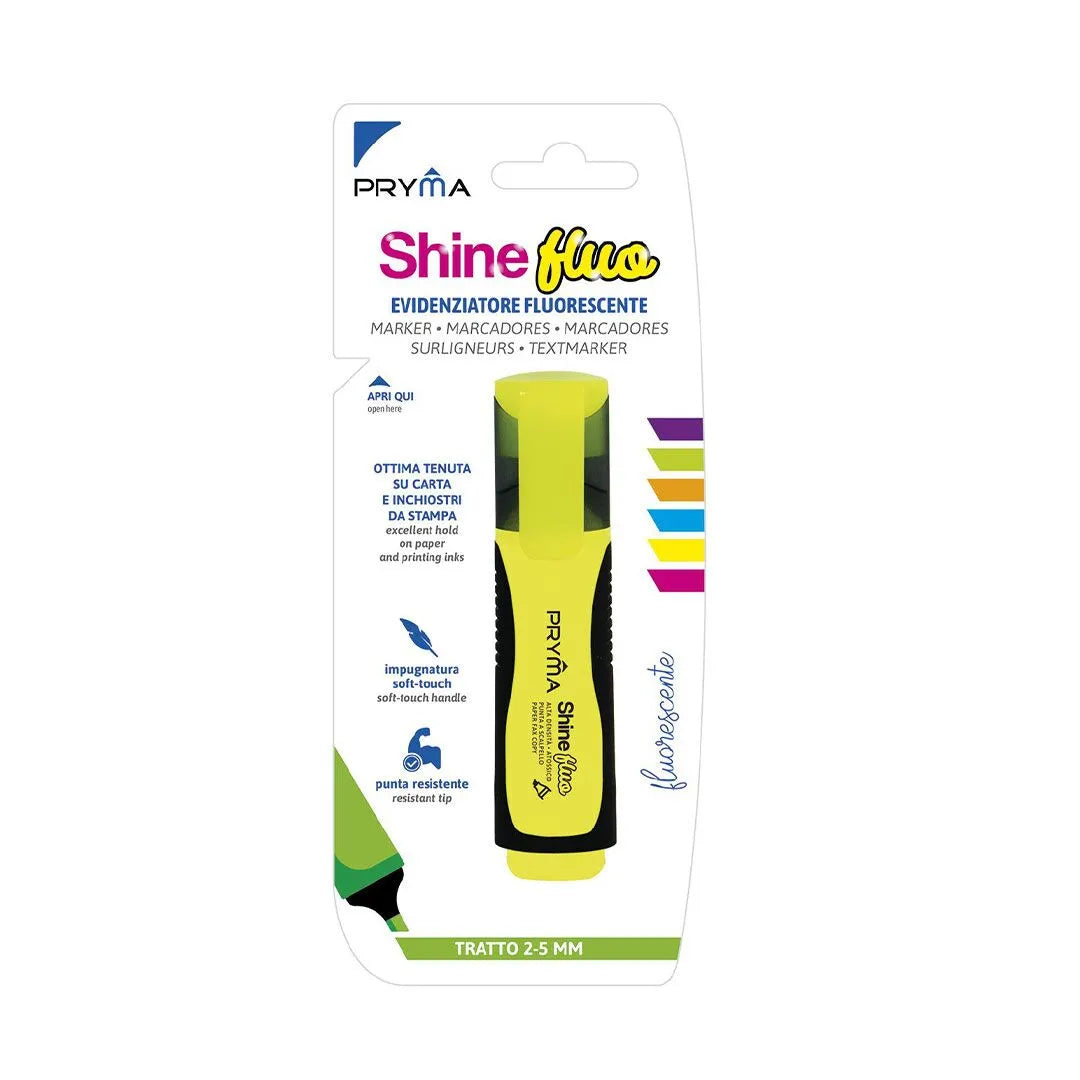 PRYMA EVIDENZ.SHINE P/SCALP.2/5MM FLUO GIALLO BL.