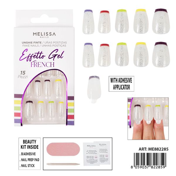 MELISSA UNGHIE BIADESIVE FRENCH 15PZ BALLERINA