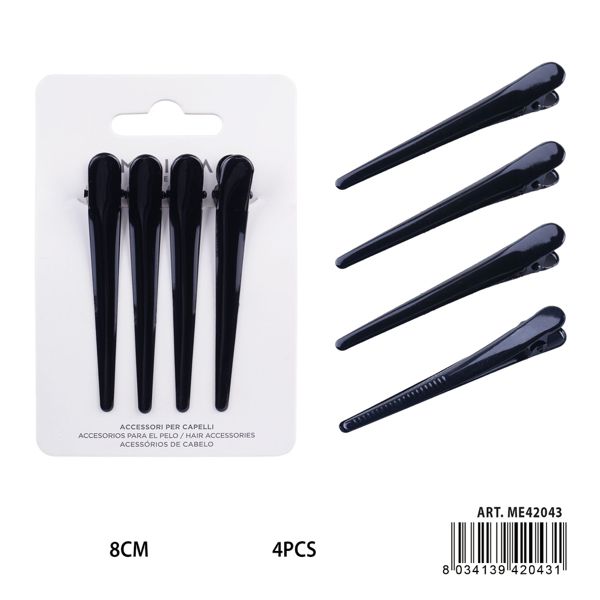 MELISSA MOLLETTE CAPELLI NERE 8CM 4PZ