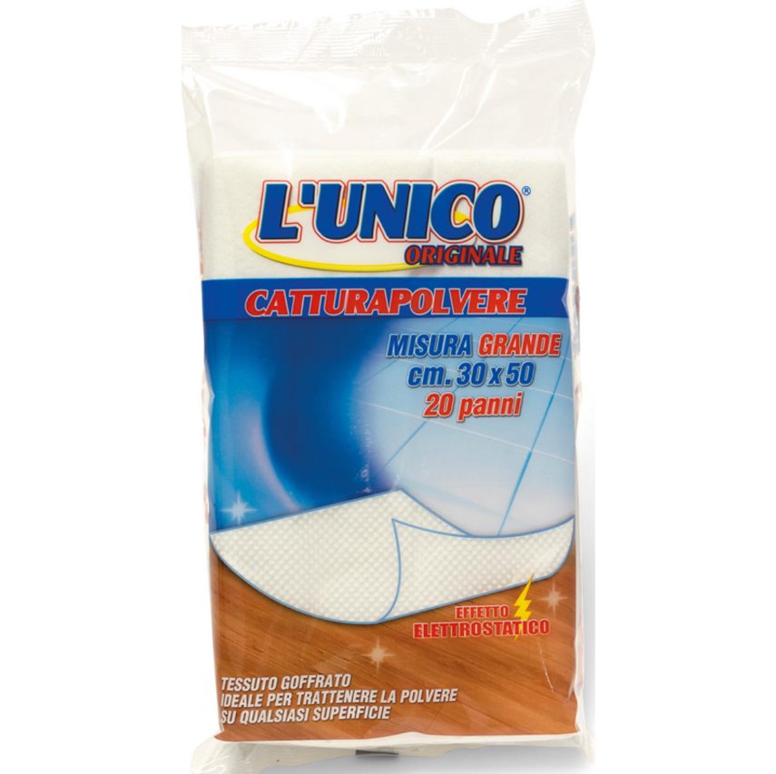 L'UNICO ORIGINALE CATTURAPOLVERE 20 PANNI CM 30x50